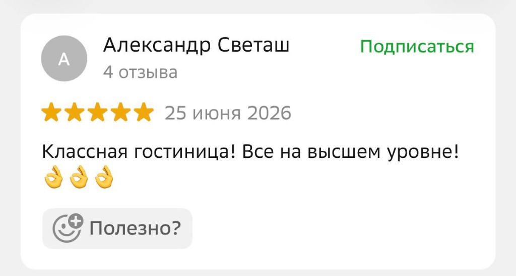 Скрин отзыва Александр Светаш